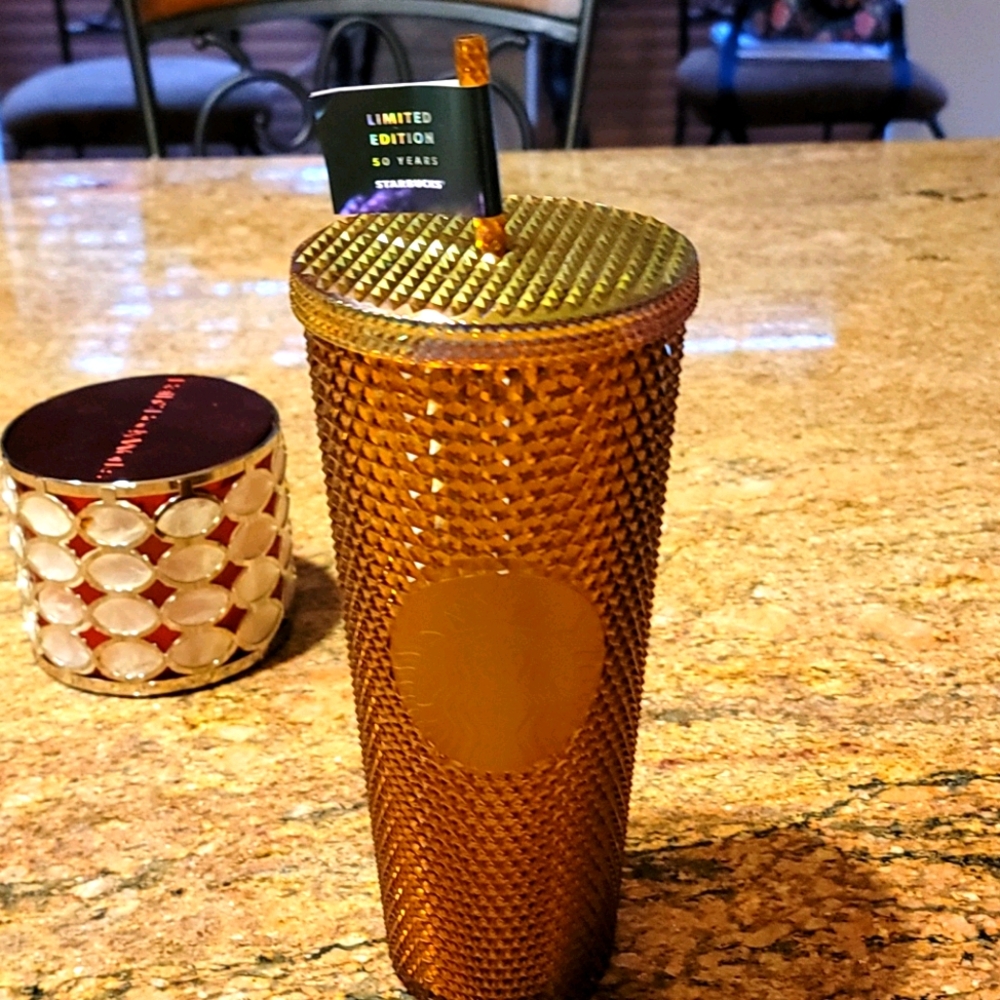 50th Anniversary Starbucks studded tumbler